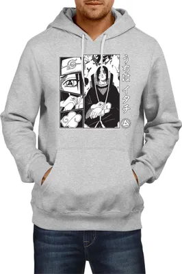 Produktbild von Herren Kapuzenpullover Naruto Itachi Uchiha 03, Man M / Grau