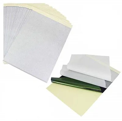 Produktbild von Tattoo-Transferpapier A4-Format, 25 Blätter, hochwertiges PET-Material, sicher und hygienisch, perfekter Übertragseffekt, giftfreie Farbstoffe