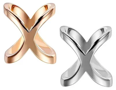 2er Set Schal-Clip, Kreuzform, Legierung, gold-silber, 5 cm
