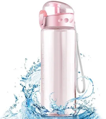 Productafbeelding van Ibenzoa® Sportfles 780 ml – Vrij van BPA, siliconen drinktuit, drukmechanisme met fruitbescherming, draaglus en meetstreep