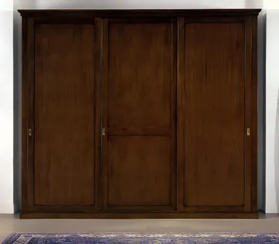 Produktbild von Kleiderschrank Schrank Echtholz Massive Schlafzimmer Möbel Italien Holzschrank