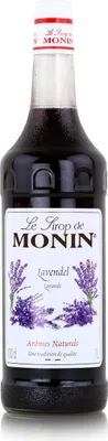 Produktbild von Monin Sirup Lavendel 1L - Cocktails Milchshakes Kaffeesirup (1er Pack)