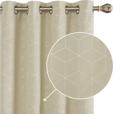 Image de Deconovo Rideaux occultants opaques gris clair 138x117cm 2pcs