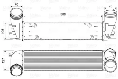 Produktbild von VALEO 818342 Ladeluftkühler LLK für BMW 3 Touring (E91) Turbo Intercooler