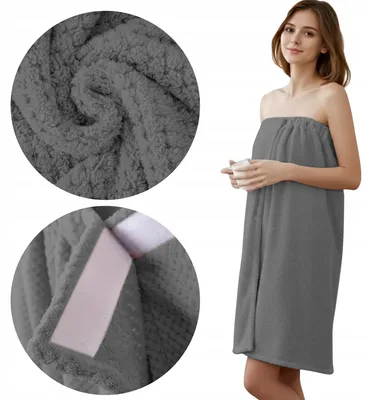 Produktbild von Badetuch aus Mikrofaser - 140x85 cm - Schnelltrocknender Saunakilt - Grau