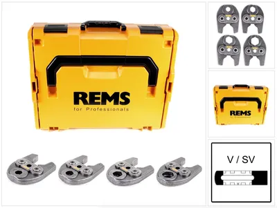 Zdjęcie produktu dla REMS Szczypce zaciskowe mini zestaw V 15-18-22-28 w walizce systemowej L-Boxx ( 578060 R )