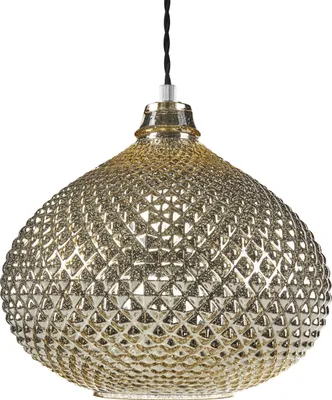 Zdjęcie produktu dla BELIANI Lampa sufitowa złota 88 cm szklany klosz wysoki połysk glamour
