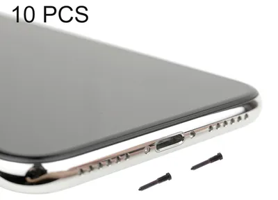 Immagine prodotto di Per Apple iPhone X / 10 Viti di ricambio Ricambi neri Ricambi di riparazione
