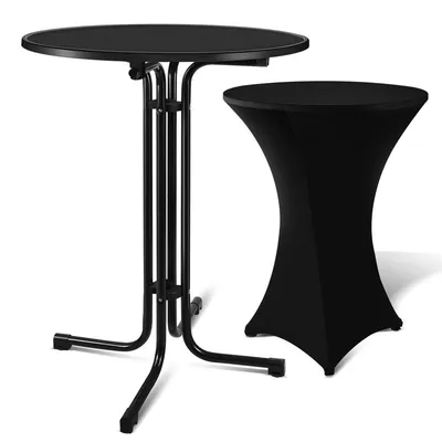 Immagine prodotto di Tavolo da bar pieghevole Jopassy - Tavolo da bistrot per catering rotondo - Tavolo da giardino pieghevole resistente alle intemperie - Tavolo rotondo per feste - Resistente al calore - Stabile e sicuro