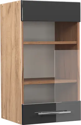 Produktbild von Küchenglasschrank Vicco Fame-Line Anthrazit Hochglanz 40 cm, Model 38364