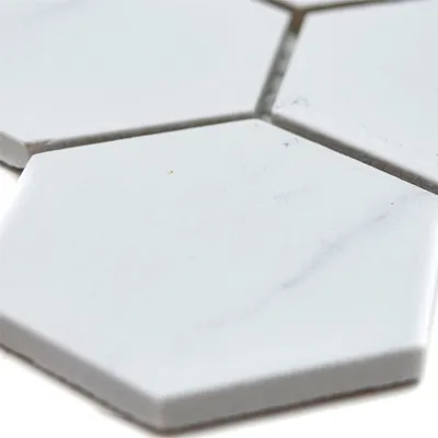 Produktbild von Keramik Mosaikfliesen Zyrus Carrara Hexagon 51