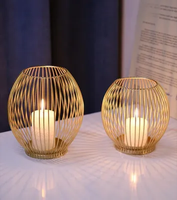Productafbeelding van Set van 2 Vintage Lantaarns voor Binnen en Buiten