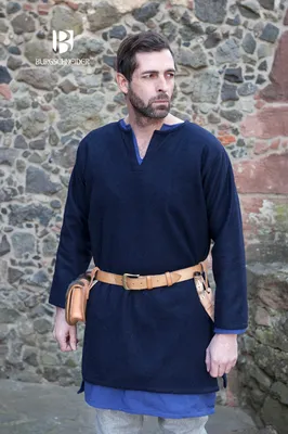 Produktbild von Mittelalter Tunika Lodin mit Wolle Blau XXL