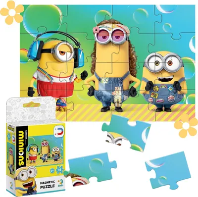 Obrázok produktu pre Magnetick puzzle Mimoni Party 16 dielov
