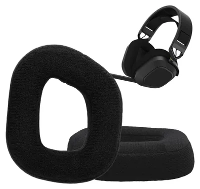 Produktbild von kwmobile 2x Velours Ohr Polster für Corsair HS80 Ohrpolster - Ersatz Ohrpolster - Kopfhörer Ersatzteile - Kopfhörer Ersatzpolster für Over Ear