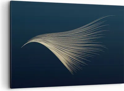Produktbild von Bild auf Leinwand - Leinwandbild - Einteilig - Golden Borsten Abstraktion - 120x80cm - Wand Bild - Wanddeko - Wandbilder - Leinwanddruck - Bilder - Wanddekoration - Leinwand bilder - AA120x80-4734