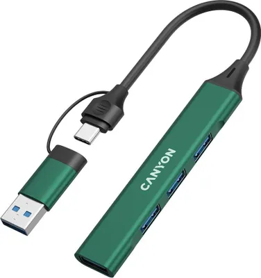 Obrázok produktu pre Canyon CANYON hub DS-02 4in1 USB-A/C Green