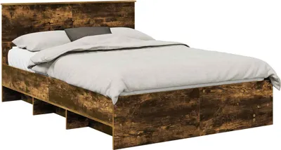 Immagine prodotto di vidaXL Struttura letto in rovere affumicato 140 x 200 cm materiale a base di legno