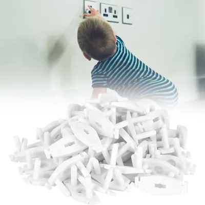 Image de 50PCS Couvercle de protection pour prise de courant isolée et anti-chocs électrique Protecteur de sécurité