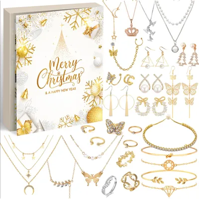 Adventskalender 2026 – 24 goldene Schmuckstücke für Frauen