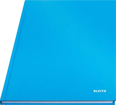 Imagen del producto de Cuaderno de tapa dura, formato A4, con líneas, 80 hojas, color azul claro