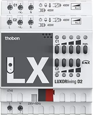 Produktbild von Theben Smart Home-System LUXORliving D2 2 Kanäle Bussystem-Dimmaktor