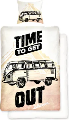 Produktbild von Skybrands Volkswagen Bettwäsche Time to get out Bulli T1 Inka Renforcé 135 cm x 200 cm