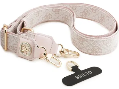 Obrázok produktu pre GUESS univerzálny remienok GUUCNP4DGMP (4GPolyuretánStrap Tether Patch Strass Metal Logo) ružový