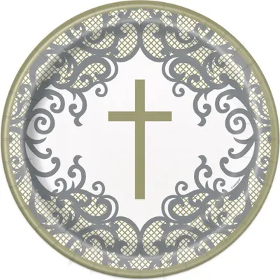 Produktbild von 8 Pappteller Festive Church 23cm