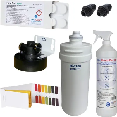 Produktbild von Reinigungsset BieTal® Sprudel Tafelwassergerät Filterkopf Spülpatrone Kunststoff