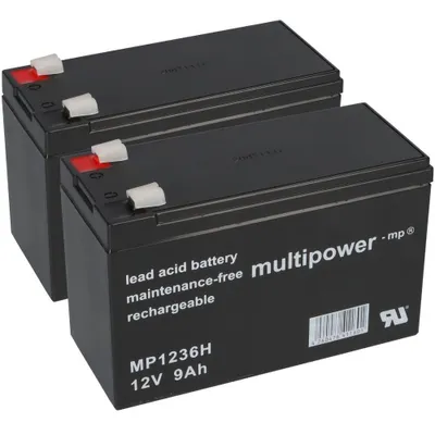 Image de Batterie compatible Tante Paula Scooter électrique 24V 2x 12V 9 Ah AGM plomb