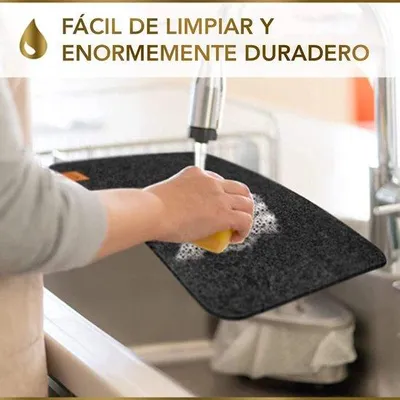Image de Lot de 12 sets de table imperméables avec dessous de verre, couleur anthracite, 44 x 32 cm