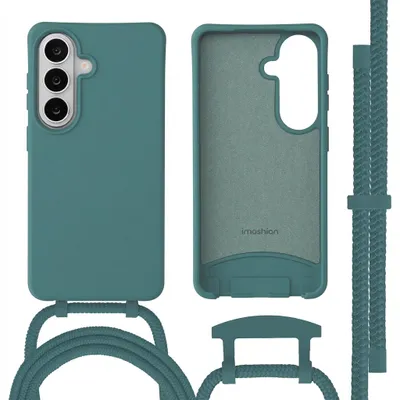 Image de Coque arrière imoshion Color avec cordon amovible et MagSafe pour Samsung Galaxy S26 - Vert foncé