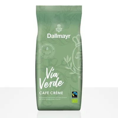 Produktbild von Dallmayr Via Verde Café Crème Fairtrade - 6 x 1kg Kaffeebohnen, 100% Arabica