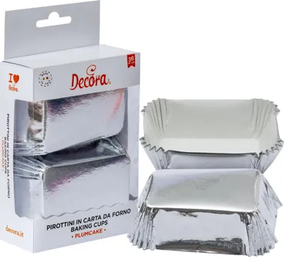 Produktbild von Decora 0339889, Kuchenform, Rechteckig, 220 °C, Silber, Papier, Silber
