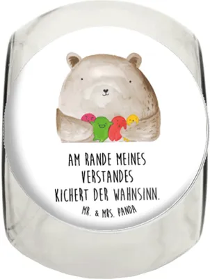 Produktbild von Mr. & Mrs. Panda Bonboniere Bär Gefühl XL 2000ml - Weiß - Geschenk, Aufbewahrungsdose, Verrückt, Glasdose, Vorratsbehälter, Süßigkeitenglas, Teddy, Vorratsdose, Wahnsinn
