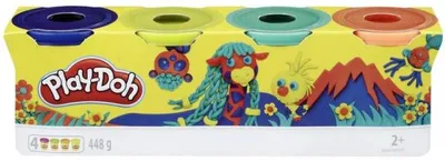 Image de 4 pots couleurs natures - play doh - pate à modeler - hasbro