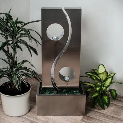 Zdjęcie produktu dla Fontanna "Yin Yang" z oświetleniem LED - 90 cm