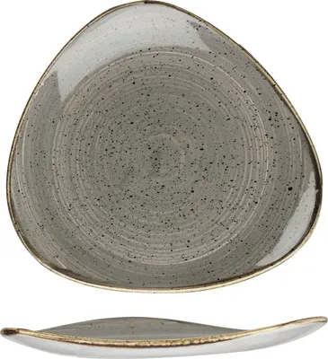 Image de CHURCHILL Stonecast Peppercorn Grey Teller flach, triangle, ø: 265 mm