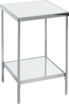 Produktbild von HAKU Beistelltisch chrom - Metall, Spiegel 5 mm, B/H/T: 28x46x28 cm