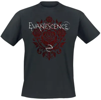 Produktbild von Evanescence T-Shirt Herren Red Rose Logo schwarz XL
