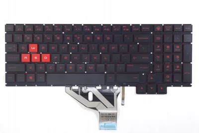 Immagine prodotto di Tastiera per laptop Tradebit per HP Omen 15-CE 15-NW, layout QWERTY USA, retroilluminata