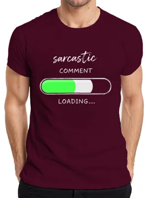 Productafbeelding van Sarkastische opmerking, grappig T-shirt voor heren, bordeauxrood, maat M