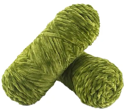 Produktbild von Samtgarn Häkelgarn Strickgarn 100g Grün Flauschig Weich zum Basteln