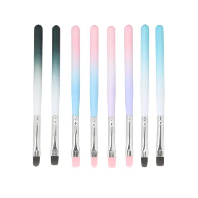 Image de Pinceau pour vernis à ongles,Pinceau pour extension d'ongles,Brosse à ongles en gel UV,Pinceau de construction pour pointe d'ongle