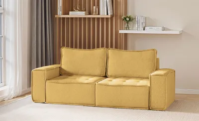Produktbild von Sofa Modulsofa 2-teilig SANDE 2-Sitzer Stoff Raven Honiggelb