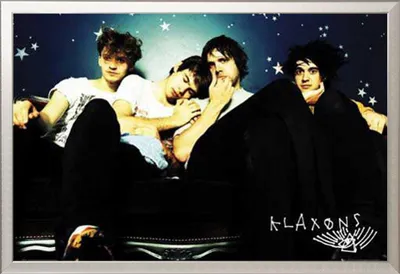 Immagine prodotto di Klaxons - Poster - Gruppo + cornice rimovibile, Shinsuke® Maxi alluminio argento, vetro acrilico