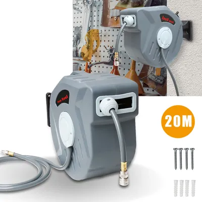 Obrázok produktu pre Jopassy hadicový navijak na stlačený vzduch 20M automatický hadicový navijak na stlačený vzduch 1/4" rýchlospojka 18 bar