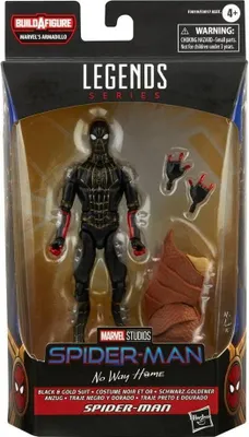 Image de Marvel Legends Spider-Man Costume Noir et Or – Figurine 15 cm