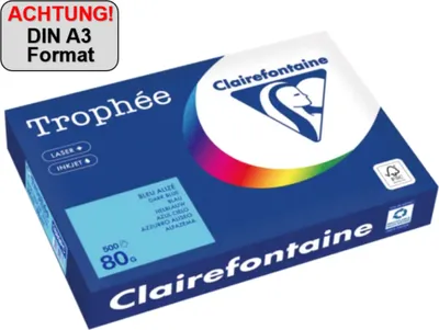 Produktbild von Clairefontaine Kopierpapier 1889PC A3 80g blau 500Bl
